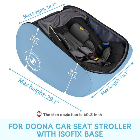 Backpack YOREPEK Padded Stroller Travel Bag for Airplane, Fits for Doona Stroller with isofix Base, Sturdy Stroller Bag