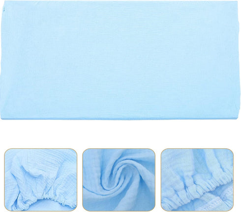 BESTonZON Removable Bedspread Changing Pad Cover Cotton Diaper Changing Pad Cover for Diaper Bench Crib Bassinet