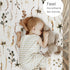 Stretchy Ultra Soft Jersey Knit Fitted Pack and Play Sheets 3 Pack, Portable/Mini Crib Sheets Safe and Snug Fitted for Boys and Girls, Stylish Pretty Flora for Baby, Beige