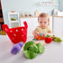 Hape Toddler Vegetable Basket, Soft Grocery Food Playset with Cabbage, Bean Pod, Carrot, and More