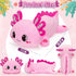 Officygnet Axolotl Plush, 13" Soft Stuffed Animal Toy, Cute Kawaii Plushies for Kids, Pink Axolotl Gift