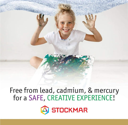 Stockmar Beeswax Block Crayons, Set of 8 Non-Toxic Jumbo Crayons for Kids & Adults, Waldorf Art Supplies in Storage Tin