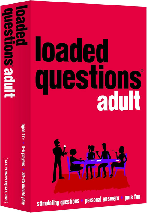 ADULT LOADED QUESTIONS Rousing Adult Party Game, Over 300 Suggestive Questions, 4 to 6 Players, Ages 17+