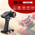 7 Channels RC Transmitter with Receiver - Built-in Light Control System for RC Car Crawler Truck Racing Buggy (Red)