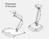SPARKSTOY Dual Size Action Figure Stand, 1PK (3 Pieces, 6 Stands), Manual Detachable Exclusive Axis System Doll Stand,