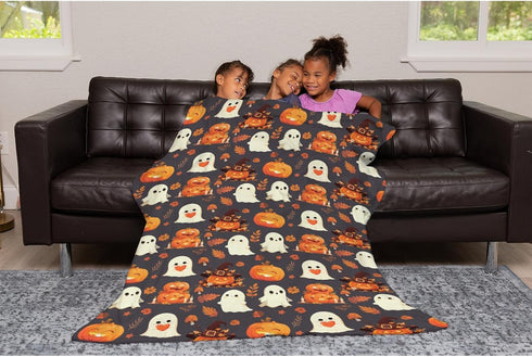 SqtmuHLuo 60x80inch Halloween Baby Blanket for Boys Girls Gender Cute Halloween Pumpkin Neutral Newborn Nursery Baby