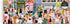 Galison Halloween Parade Fall 1000 Piece Panoramic Puzzle - Colorful and Bright Family Activity