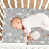 Sheet,52x28IN Pfrewn Christmas Crib Sheets for Boys Girls Cute White Bunnies Snow Fitted Crib Sheet Fits Standard Crib