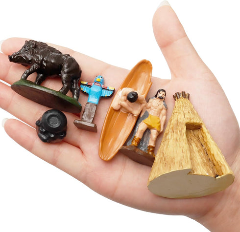 15Pcs Native American Figurines Set - Historical Miniature Indian Figures with Accessories for Decoration