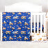 UOMNY Crib Bedding Set for Boys 3 Piece Engineering Vehicle Baby Boy