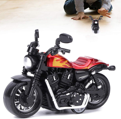 Motorcycle Model - Alloy Small Motorbike Car Model, Pull Back Miniature for Cake Toppers and Gifts