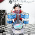 Kids Drum Set for Toddlers with 5 High Drums & Lights, Vibrating-Controlled Drum Kit Musical Instruments for Ages 1-5