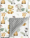 FIGEPO Safari Jungle Animals Baby Blanket Gender Neutral Blankets for Newborn Baby Girls