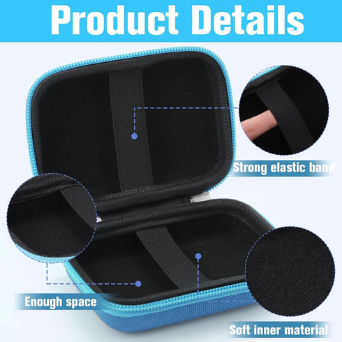 2 Sanwuta Pcs Travel Card Games Case Playing Card Case EVA Hard Protective Storage Carrying Bag for Classic Playing Box