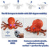 6+ AMCHSURI Remote Control Animals Crawling RC Octopus Toy with Blue LED Eyes & Realistic Movement Crawling, Cool Gag