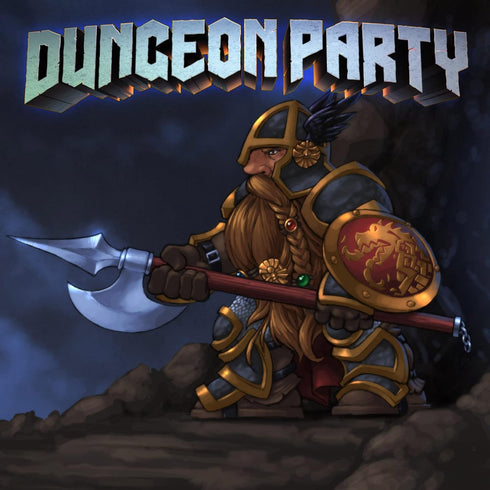 Dungeon Party - Starter Pack: Forbidden Games, Coin Bouncing Role-Playing Card Game, Ages 10+, 1-6 Players