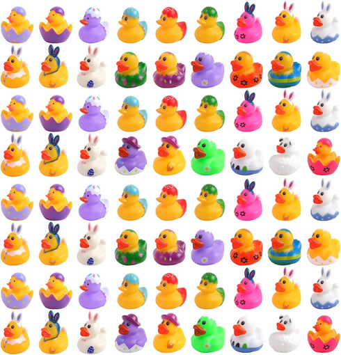 72 Pcs Easter Rubber Ducks - Easter Ducks Bag Fillers Ducking, Bathtub