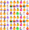 72 Pcs Easter Rubber Ducks - Easter Ducks Bag Fillers Ducking, Bathtub