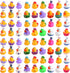 72 Pcs Easter Rubber Ducks - Easter Ducks Bag Fillers Ducking, Bathtub