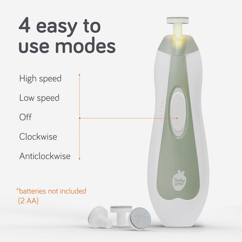 Trimmer 2 6 Cherish Baby Care LED Baby Nail Electric - Auto-Safety Stop Baby Nail Clippers, Bi-Directional Electric