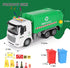 Mscredse 11" 3-7 Mini Garbage Truck Toy, Trash Truck Toy with Dumping Function, Friction Powered, Sound and Lights