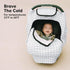 Keababies Car Seat Cover for Babies and Baby Washcloths - Baby Car Seat Canopy for Spring, Autumn, Winter - Soft Baby