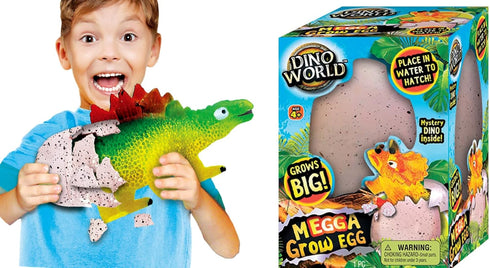 (6 1747-6s JA-RU Giant Dinosaur Egg Growing Toys Eggs) Magic Surprise Hatching Toys for Kids. Grow Dinosaur in Water.