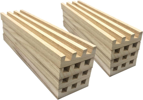 Yuanhe Wooden Domino Racks Set of 8, Domino Trays Holders Organizer for