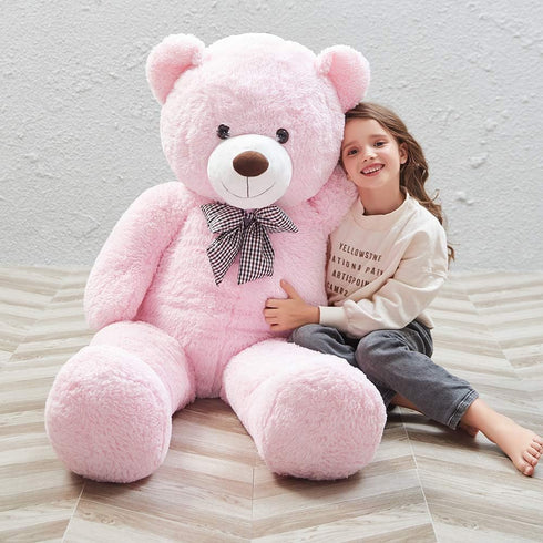 Misscindy Giant Teddy Bear Plush Stuffed Animal for Girlfriend or Kids, 47 inch, Pink