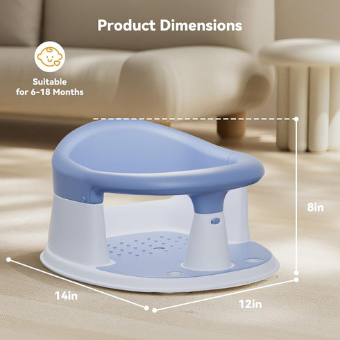 TOSGN 6 360 Baby Bath Seat for Babies Months & Up - Protection Bath Seats for Babies Sitting Up | Baby Bath Chair