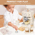 Playset Pithfor Kids Wooden Coffee with Grinder, Toy Coffee Maker for Kids Toddlers, Pretend Play Kitchen Appliances