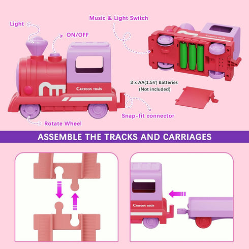 Meytccve Set 1-3 1 2 3,Montessori Train Toy Toddlers for Learning Toy for Ages Learning Matching & Sorting