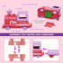 Meytccve Set 1-3 1 2 3,Montessori Train Toy Toddlers for Learning Toy for Ages Learning Matching & Sorting