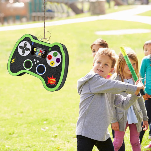 WERNNSAI Video Game Controller Piñata Bundle with Blindfold and Bat for Kids Gaming Theme Birthday Party