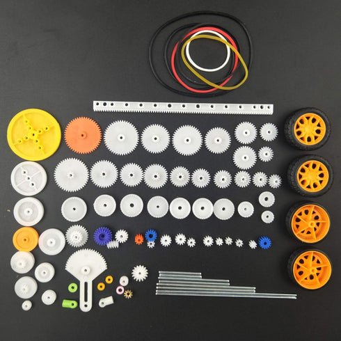 EUDAX 82 pcs Plastic Gear Package Kit - DIY Gear Assortment for Toy Motor Car Robot Accessories