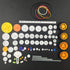 EUDAX 82 pcs Plastic Gear Package Kit - DIY Gear Assortment for Toy Motor Car Robot Accessories
