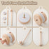 Moyii 360 Wooden Baby Mobile Arm for Crib Adjustable Beech Wood Mobile Holder, Foldable Baby Mobile Hanger