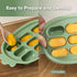 Haakaa Baby Popsicle Mold, Baby Food Maker & Breastmilk Teething Freezer Tray, BPA Free Silicone (Green)