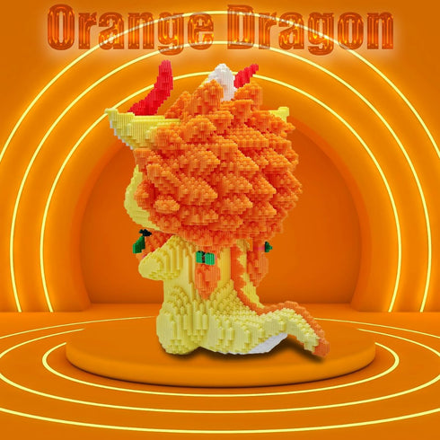 HONLANCH Animal Orange Dragon Micro Building Blocks Set, 13500 PCS Gift for Adults and Kids