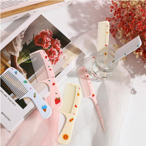 Jeletonp Set,Small Comb,2 Set Toddler Comb Cute Hair Piece Mini Hair Comb For Baby Girls Boys Kid (Yellow Orange)