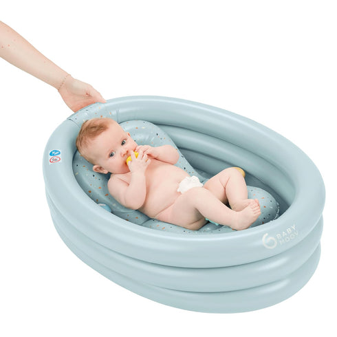 0+ Babymoov Inflatable Bathtub & Pool - Safe, Portable & Grows with Baby (from Newborn Insert Included)