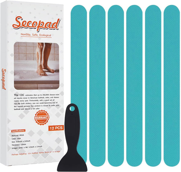 Secopad Original Anti-Slip Shower Stickers for Bathtub & Shower Floor, Strong Adhesive