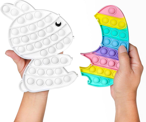 TOMMIKE Easter Bunny Pop It Fidget Toy Bubble Sensory for Anxiety & Stress Relief Special Needs Autism Learning Office