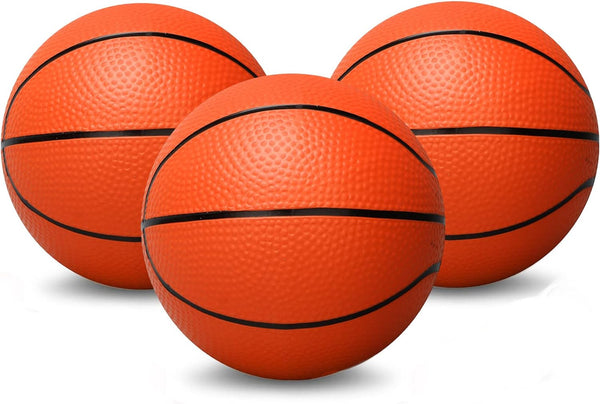 5" Mini Foam Basketball - Replacement Balls for Over The Door Basketball Hoop, 3 PCS Set (Orange)