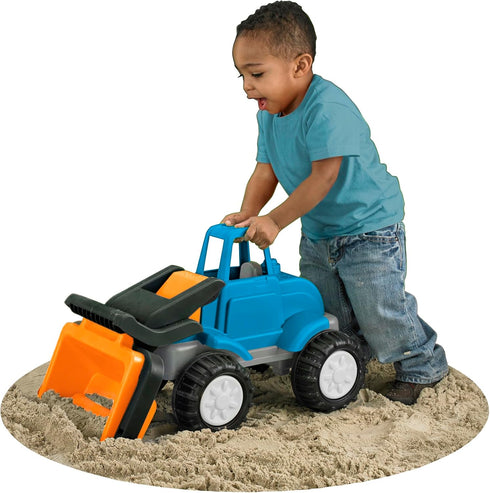 American Plastic Toys Kids’ Gigantic Loader Truck, Made in USA, Tilting Dump Bucket, Knobby Wheels, Ages 2+