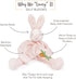Bunnies By The Bay "Blossom" Bunny Silly Buddy - Plush Toy with Velcro Loop, 10"