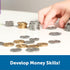 Set Learning Resources Pretend Play Money - Math Manipulatives For Kids, Kids Bank, Plastic Coins, Cash Register