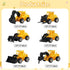ZWLIYCHN 16pcs Mini Construction Vehicles Cake Topper Truck Excavator Traffic Road Sign Cake Cupcake Topper