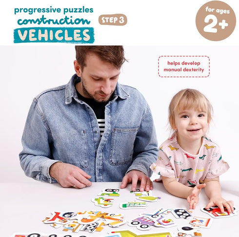 Progressive Puzzles Construction Vehicles 2+ Toddler Puzzle