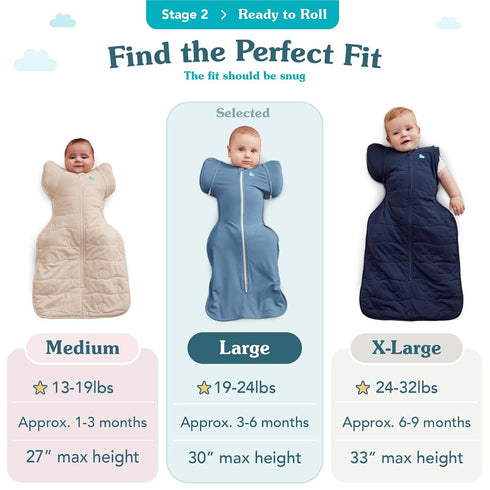 19-24 lbs Love to Dream Swaddle UP Transition Bag, Patented Zip-Off Wings, Gently Help Baby Safely Transition from